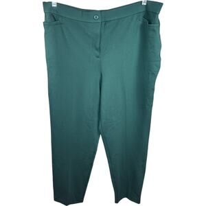 Tailored by Susan Graver Regular Smart Ponte Slim Leg Trouser Pine Grove 1X